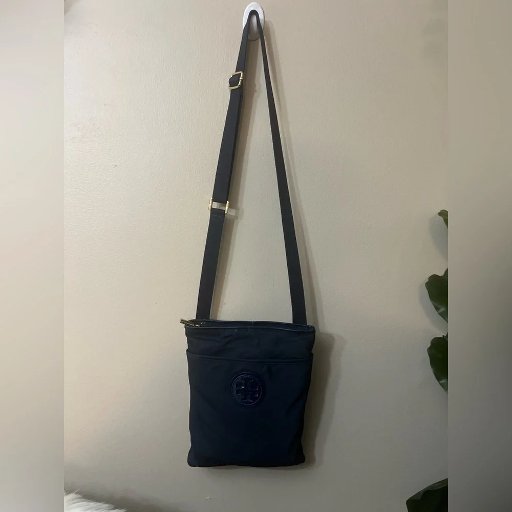 Tory Burch Blue Black Messenger Bag